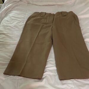 Larry Levine Stretch Tan Trousers